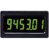 Red Lion Multi-Function Panel Meter; 0.93"x1.68"; 6 Digits; LCD; 5VDC; Schmidt Trigger Input